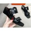 Cheap Sale Hermes Figari 55 sandals Black with Chaine d'Ancre straps
