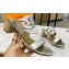 Cheap Sale Hermes Heel 5.5cm Bikini sandals Silver with oversized Chaine d'Ancre