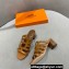Cheap Sale Hermes Celena Sandals Brown with Chaine d'Ancre