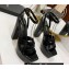 Cheap Sale Saint Laurent Platform Tribute Sandals Croco Pattern Black