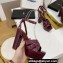 Cheap Sale Saint Laurent Platform Tribute Sandals Croco Pattern Burgundy