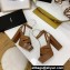 Cheap Sale Saint Laurent Platform Tribute Sandals Leather Brown