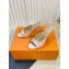 Louis Vuitton Heel 8.5cm Super Mules in Monogram-debossed patent calf leather Beige 2024