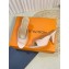 Louis Vuitton Heel 8.5cm Super Mules in Monogram-debossed patent calf leather Beige 2024