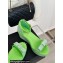 Chanel Crystal Bow Wedge Sandals Glitter Green 2024