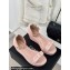 Chanel Crystal Bow Wedge Sandals Glitter Pink 2024
