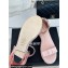 Chanel Crystal Bow Wedge Sandals Glitter Pink 2024