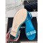 Chanel Crystal Bow Wedge Sandals Glitter Blue 2024