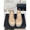 Chanel Calfskin Strass Heel tubular Wedge Sandals Beige 2024