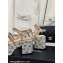Chanel Calfskin Strass Heel tubular Wedge Sandals Beige 2024