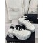 Chanel Calfskin Strass Heel tubular Wedge Sandals White 2024