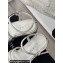 Chanel Calfskin Strass Heel tubular Wedge Sandals White 2024