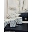 Chanel Calfskin Strass Heel tubular Wedge Sandals White 2024