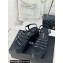 Chanel Calfskin tubular Wedge Sandals Black 2024