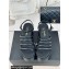 Chanel Calfskin tubular Wedge Sandals Black 2024