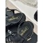 Chanel Calfskin tubular Wedge Sandals Black 2024