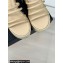 Chanel Calfskin tubular Wedge Sandals Beige 2024