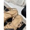 Chanel Calfskin tubular Wedge Sandals Beige 2024