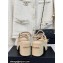 Chanel Calfskin tubular Wedge Sandals Beige 2024