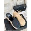 Chanel Calfskin tubular Wedge Sandals Beige 2024
