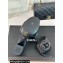 Chanel Heel 6.5cm Lambskin Mules with Camellia G45499 Black 2024