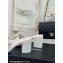 Chanel Heel 6.5cm Lambskin Mules with Camellia G45499 White 2024