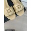 Chanel Heel 1.5cm Lambskin Mules with Camellia G45499 Beige 2024