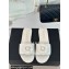 Chanel Heel 1.5cm Lambskin Mules with Camellia G45499 White 2024