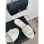 Chanel Heel 1.5cm Lambskin Mules with Camellia G45499 White 2024