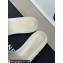 Chanel Heel 1.5cm Lambskin Mules with Camellia G45499 White 2024