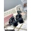 Miu Miu Heel 5cm Calfskin leather Sandals Black with Buckle 2024