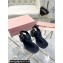 Miu Miu Heel 5cm Calfskin leather Thong Sandals Black with Buckle 2024