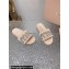 Miu Miu Matelassé Satin slides Beige with Crystal Logo 2024