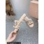 Miu Miu Matelassé Satin slides Beige with Crystal Logo 2024
