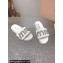 Miu Miu Matelassé Satin slides White with Crystal Logo 2024