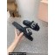 Miu Miu Matelassé nappa leather slides Black with Crystal Logo 2024