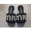 Miu Miu Matelassé Satin Heel slides Black with Crystal Logo 2024