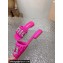 Miu Miu Matelassé Satin Heel slides Fuchsia with Crystal Logo 2024