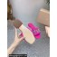 Miu Miu Matelassé Satin Heel slides Fuchsia with Crystal Logo 2024