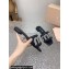 Miu Miu Matelassé nappa leather Heel slides Black with Crystal Logo 2024