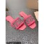 Miu Miu Matelassé nappa leather Heel slides Pink with Crystal Logo 2024