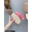 Miu Miu Matelassé nappa leather Heel slides Pink with Crystal Logo 2024