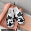 Miu Miu Satin slippers embroidered with sequins and artificial crystals 5S084E White 2024