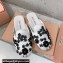 Miu Miu Satin slippers embroidered with sequins and artificial crystals 5S084E White 2024