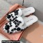 Miu Miu Satin slippers embroidered with sequins and artificial crystals 5S084E White 2024