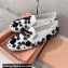 Miu Miu Satin slippers Loafers embroidered with sequins and artificial crystals 5S084E White 2024