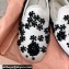 Miu Miu Satin slippers Loafers embroidered with sequins and artificial crystals 5S084E White 2024