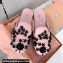 Miu Miu Satin slippers embroidered with sequins and artificial crystals 5S084E Pink 2024