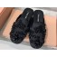 Miu Miu Satin slippers embroidered with sequins and artificial crystals 5S084E Black 2024