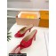Louis Vuitton Heel 8.5cm Super Mules in Monogram-debossed patent calf leather Red 2024